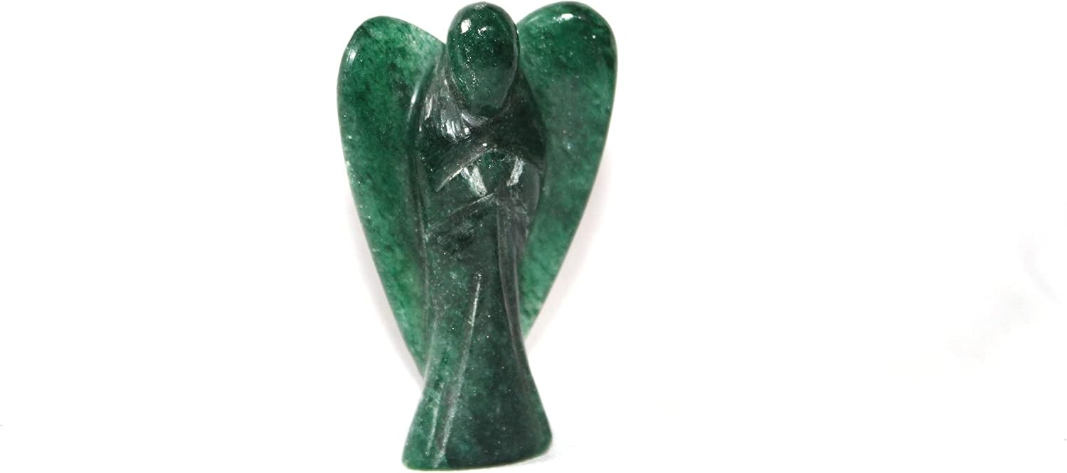 Jet Green Mica 2" Angel Gemstone Divine Spiritual Gift Archangel Suruel Raphael Raguel Michael Gabriel Remiel Uriel