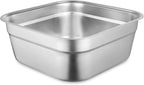 yeesport Stainless Steel Washing Up Bowl, Multi-Purpose Dish Tub for Sink, Large Square Container for Kitchen, Vegetable Washing Basin, Durable Dishpan for Home