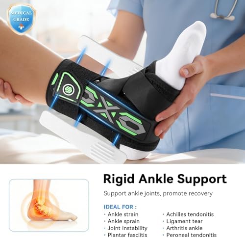 Upgraded Ankle Brace for Sprained Ankle [Stronger Support & Ultra Breathable] Ankle Support with Side Stabilizing Pads, Adjustable Quick Lace Up Ankle Stabilizer for Injury Recovery, Sports, Men&Women