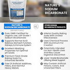 Nature’s Sodium Bicarbonate Organic Use Aluminum Free Baking Soda. No Chemical Pure Baking Soda Powder For Health & Wellness. Sodium Bicarbonate 1lb