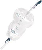 Ugo Leg Bags (x10) – Urine Drainage Bags/Catheter Leg Bags, T Tap or Lever Tap with Soft Fabric Backing and a Natural Leg-Shape Design (Pack of 10) (Ugo 1C - 500ml, Short Tube, Lever Tap)