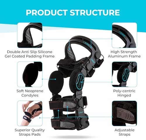 Z ONE Z1 K6 Hinged Unloader Metal Knee Brace for Men and Women - Knee Support for ACL, MCL, LCL, PCL, Sport Injuries, Mild Osteoarthritis, Meniscus Tears - Ideal for Running & Daily Activities (S11)