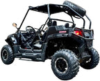 Armored UTV SSR 170RS Utility Vehicle, 2-Seater, 200cc Automatic + Reverse with Cargo Bed LED Headlights Spare Wheel, DF200GKV Work Truck Backyard Use On The Farm (Black)