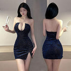 SINMIUANIME Sexy Cosplay for Women Cheongsam Lingerie Costume Anime Babydoll Suit Chinese Style Qipao Dress
