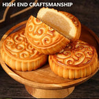 10PCS Moon Cake Pastry Gift Box,Fruit Flavor Breakfast Cake,Chinese Creative Fruit Dessert,Unique Flavors,Holiday Celebrate,Family Gifts,Gift-Giving,4 Flavors Mix（100g*10pcs）