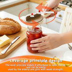 Stainless Steel Jar Opener for Seniors with Weak Hands, Manual Bottle and Can Lid Opener Gripper, Heavy Duty Kitchen Gadget for Mason Jars & Glass Bottles, Non-Slip Grip