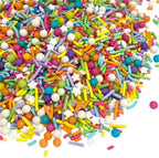 Manvscakes, pink sprinkles, valentines, cake sprinkles, gluten free, cookies, chocolate, fondant, princess topping, ice cream, edible, dessert decoration (Rainbow)
