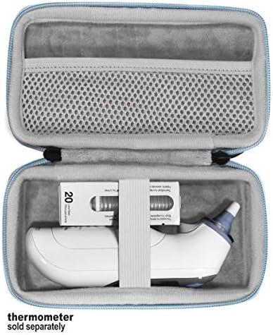 CaseSack Thermometer Case for Ear/Infrared Thermometer Like Braun ThermoScan 7, 7+, 5 IRT6500, 3; iProven, iHealth, MILDSIX, KDT, EasyEast, CandyCare, LAMIG, Hugum, GoodBaby, Famidoc, Anthsania