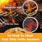 Grill Mats for Outdoor Grill, Dailyart Grill Mats Non Stick Set of 5 BBQ Grill Mat Baking Mats Teflon BBQ Grilling Accessories Reusable,Works on Gas, Charcoal, Electric Grill 15.75 x 13-Inch, Black
