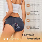 Women's High Absorbency Period Cotton Underwear Heavy Flow Leakproof Panties Washable Incontinence Briefs Multipack