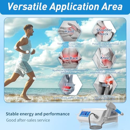 Shockwave Therapy Machine for Joint and Muscle Pain Relief, FSA/HSA Eligible Shockwave Therapy for Back, Leg, Elbow, Shoulder Non-Invasive ESW T Shock Wave Therapy Device