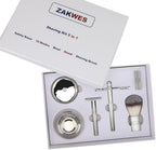 Men's Shaving & Grooming Set, Double Edge Safety Razor, Shaving Brush, Razor & Brush Stand,10 Blades, Shaving Bowl, Valentine Gift For Men, Gift for Fathers/Dads (Silver)