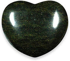Dark Green Serpentine Crystal Heart ~45mm