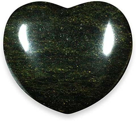 Dark Green Serpentine Crystal Heart ~45mm