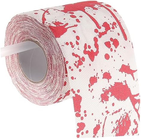 Unique Halloween Decorative Paper Rolls Bloodstain Pattern 1 Roll Perfect for Party Supplies Bathroom Decor