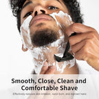 Safety Razors for Men, Reusable Metal Razor, with 10 Double Edge Blades, Smooth Close Gentle Shave, Plastic Free, Matte Black