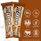 FITCRUNCH Snack Size Protein Bars, 6-Layer Baked Bar, 3g of Sugar & Soft Cake Core (9 Bars, Cinnamon Twist)