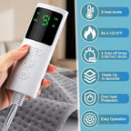 Electric Heating Pad Waist Heating Belt Wrap, 9-Temperature, 4 Timer Settings, Adjustable & Extra-Long, Machine Washable, for Back, Abdomen, Shoulder, Knee