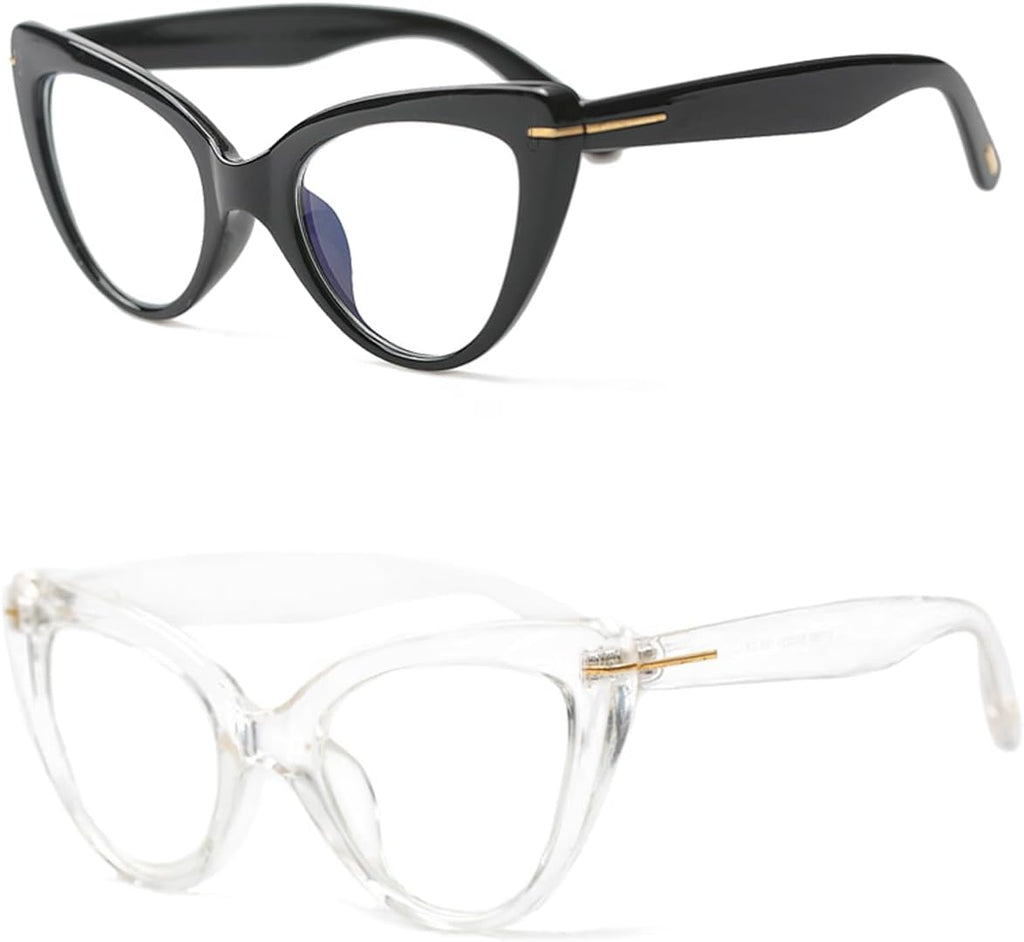 Cat Eye Reading Glasses for Women,Fashion Oversized Ladies Readers(2 Mixed Color,1.50)