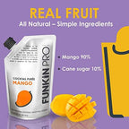 Funkin Puree Twin Pack Bundle | Passion Fruit and Mango | Real Fresh Fruit for Cocktails, Drinks, Smoothies, Cooking | No Added Preservatives or Flavorings (2.2 lbs)