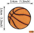 48 Pack Edible Basketball Cupcake Toppers Star Sports Ball Cupcake Picks Decorations for Edible Basketball Sports Players Theme Baby Shower Birthday Party Cake Decorations