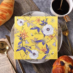 Zelten Colored Paper Party Napkins, 20 Count Shabby Chic for Wedding, inner, Tea Party, Decoupage, Lilies and Peonies