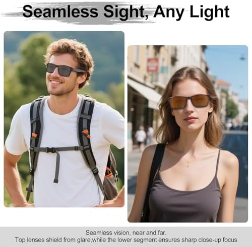 LADEESSE 3 Pack Bifocal Reading Sunglasses For Men/Women - Fashion UV400 Sunglasses With Readers Built In Sun Outdoor Protection （1.5）