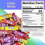 Candy Dispenser Refills, 1 lb (16oz) Variety Bag: Grape, Lemon, Strawberry Orange, Cherry, and Raspberry. Kids, Parties, Movie Theaters, Halloween Candy. Approximately 50 Rolls.