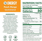 V8 Energy Peach Mango Energy Drink, 8 fl oz Can (24 Pack)