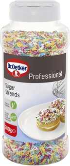 Dr Oetker Professional Coloured Sugar Strands - Pack Size = 1x700g