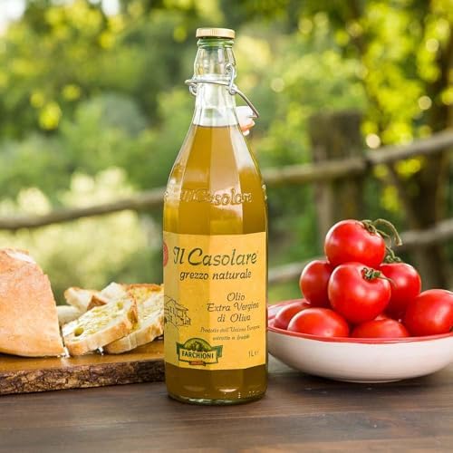Farchioni Il Casolare Unfiltered Extra Virgin Olive Oil 33.8 oz – Cold Pressed, Unfiltered, Rustic Italian Flavor – Made from 100% Italian Olives – First Cold Press [Pack of 2]