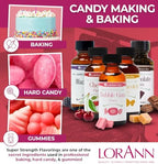 LorAnn Oils Super Strength Flavoring - Used For Candy Making, Flavoring Extracts, Baking, Hard Candy, and Flavor Oils - Bold, Natural Flavors 4X Stronger Than Extracts - Bubble Gum, 4 fl oz