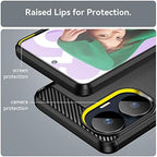 Case for Realme C55 Case, Realme Narzo N55 Case, RMX3710 Case, Slim Thin Carbon Fiber TPU Rubber Protective Cases Anti-Scratch Shockproof Cover for Realme C55 Black