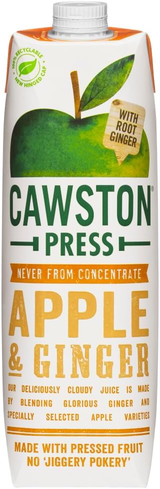 CAWSTON PRESS Apple Ginger Juice, 1 LT