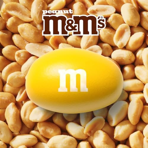 M&M'S Peanut Milk Chocolate Candy, Chocolate Candy Bulk, Party Size 38 oz Bag (Pack of 2)