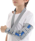 Pediatric Elbow Immobilizer Brace Cubital Tunnel Syndrome Elbow Brace Removable Long Arm Cast and Soft Forearm Orthosis Splint for Broken Supracondylar Distal Humerus Proximal Ulna Fracture or Olecranon Bursitis (Large)