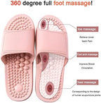 Health Foot Massage Slippers Acupressure Point Care Magnet Therapy Promoting Blood Circulation Myofascial Release Trigger Point Acupuncture Relaxation Gifts for Parents(Pink,6.5-7)
