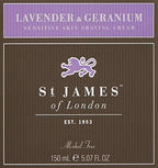 St James of London Lavender & Geranium Shave Cream Jar, 5.07oz