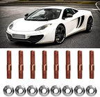 Piping & Piping Kits,8 Pcs M8 1.25 Threaded Turbo Studs Kit 8Mm Metal Alloy High Pressure Manifold Stud Bolt Nut Hardware