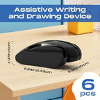 6 Pcs Pen Grips for Adults with Arthritis Pen Grips for Arthritis Black Assistive Writing Drawing Device Ergonomic Writing Aids Holders Corrective Finger Tool for Essential Tremors Weak Hand