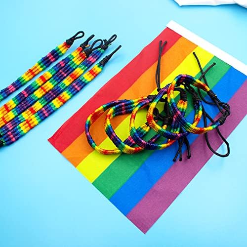 Nanafast Rainbow LGBT Pride Bracelet Handmade Braided Friendship String Bracelet for Gay & Lesbian LGBTQ Wristband Adjustable Size
