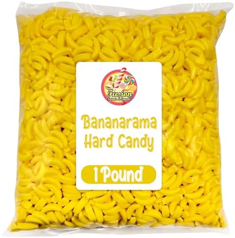 Bananarama Banana Candy – 1 LB Bulk Banana Flavored Hard Candy – Yellow Banana Candies – Candy Bananas for Gumball Machine Refills, Buffets, Party Favors, Gifts & More