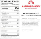 Maria & Ricardo's White Flour Tortillas. (3 Pack) Non GMO PV, Vegan, Kosher. Made with Organic Ingredients. 8 Tortillas per Pack