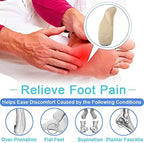Dr. Foot's Arch Support Shoe Inserts for Flat Feet, Plantar Fasciitis, Adhesive Heel Cushion for Relieve Pain for Women & Men (Small, Beige)
