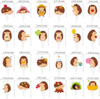 48pcs Hedgehog Cupcake Toppers for Birthday Party Decoration - Cute Cartoon Theme Picks for Woodland Party Supplies, Forest Animal Baby Shower Decorations