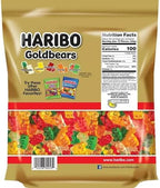 HARIBO Gummi Candy, Original Goldbears Gummy Bears, 72 Ounce Resealable Party Size Bag, Delicious Soft & Chewy Sweet Snacks, Assorted Fruity Flavors