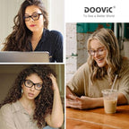 DOOViC 3 Pack Fashion Reading Glasses for Women Trendy Cat Eye Blue Light Blocking Computer Readers