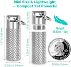 100% Waterproof Titanium Pill Box Keychain - TSA Approved, Strong and Heat Resistant, Travel Friendly | Fashion Necklace Design, Ultra Light and Compact with Extra Sealing Ring