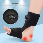 Copper Compression Plantar Fasciitis Night Splint, Drop Foot Orthopedic Brace Adjustable Rotating Knob Sleep Support for Foot Drop Achilles Tendonitis