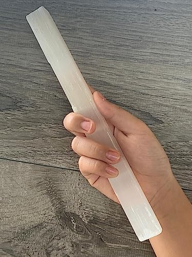 GAF TREASURES 9-10" Selenite Sticks, Selenite Wands, Natural White Selenite Crystal, Selenite Blades (15 lb)
